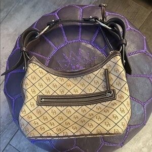 Dooney & Bourke Cream and Brown Shoulder Bag